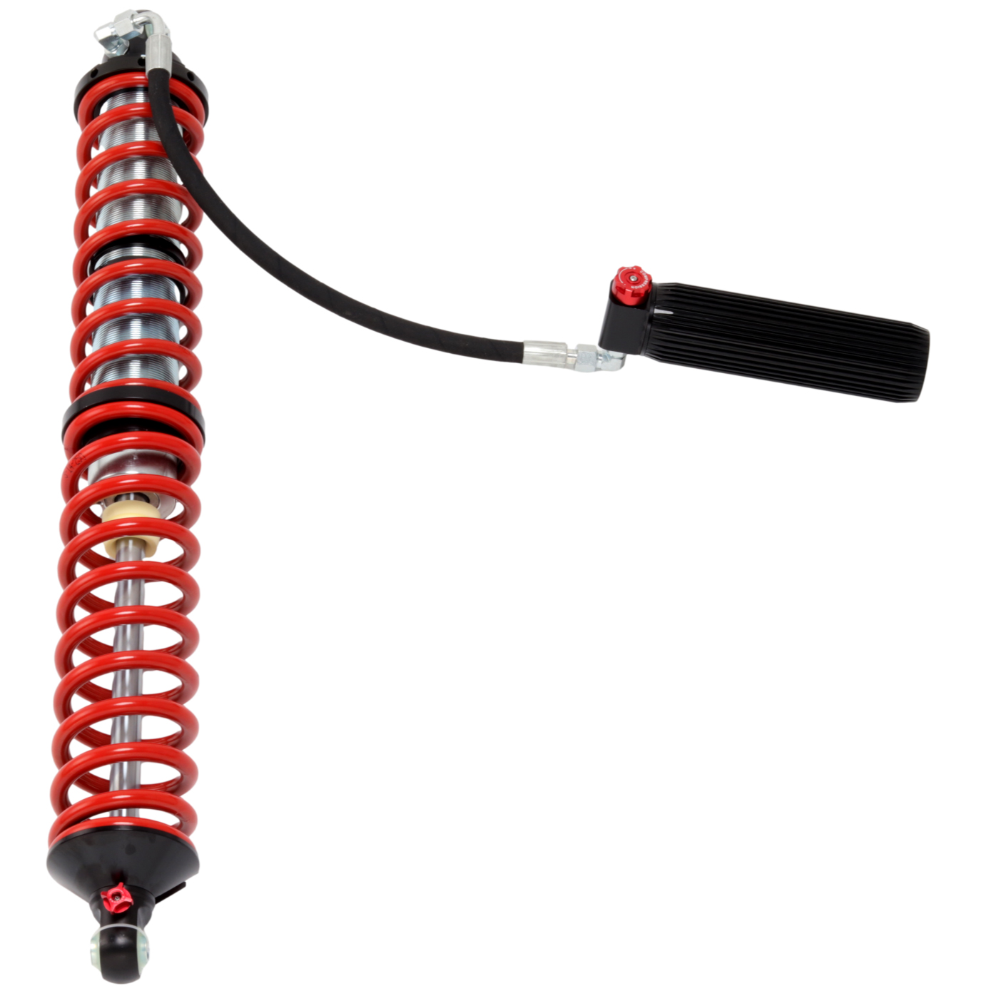 compression and rebound adjustable monotube shock with remote reservoir