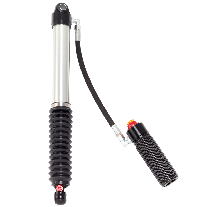 dual speed compression and rebound adjustable monotube shock with remote reservoir