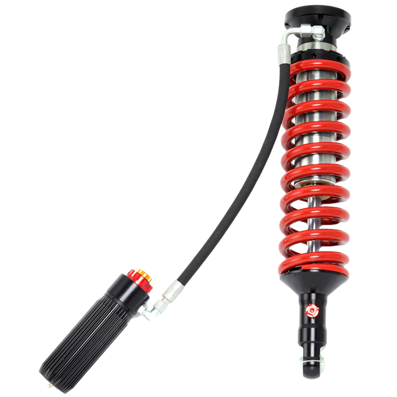 dual speed compression and rebound adjustable monotube shock with remote reservoir